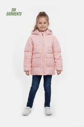 XGZZX GIRLS HEART PRINTED DOUBLE POCKET JACKET - Smgarment's